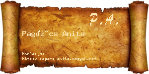 Pagács Anita névjegykártya